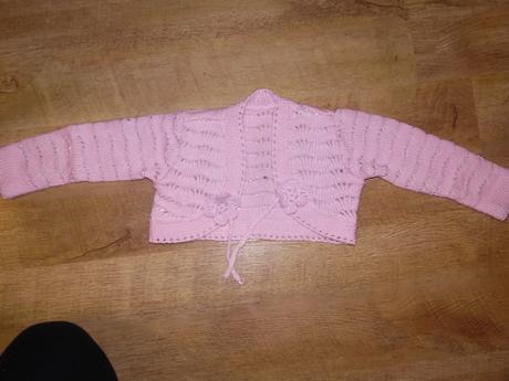 Ružové pletené bolerko, 92