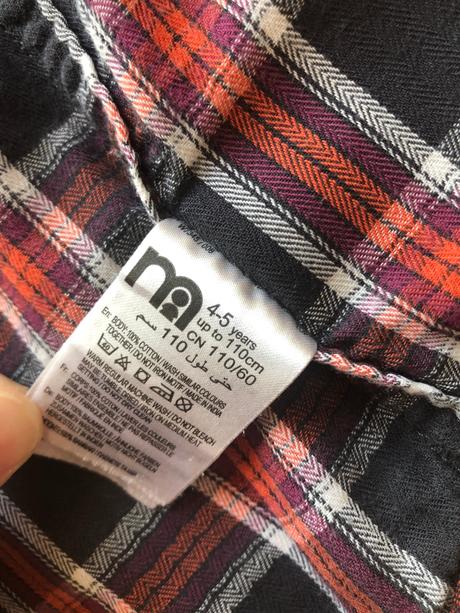 Károvaná košieľka, mothercare,110