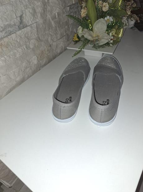 Sivo strieborné  espadrilky, deichmann,38