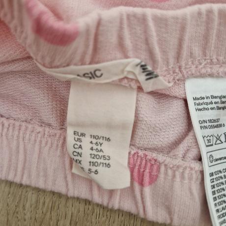 Sukňa hm bavlnené bledo ružová s bodkami, h&m,110