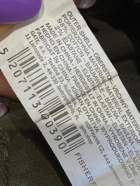 Pánske rifle s bočnými vreckami, l