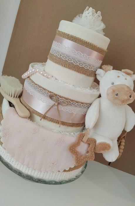 Plienková torta ružové pohladenie - pre dievčatko,