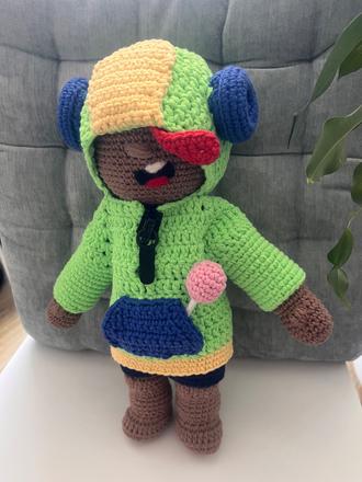 Handmade háčkovaný leon- brawl stars,