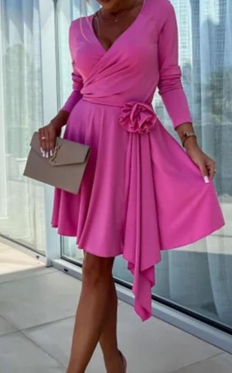 Exkluzívne šaty s ruzou, m