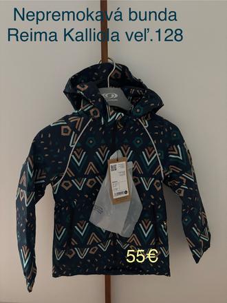 Nepremokavá zateplená bunda reima kalliola, veľ. 1, reima,128