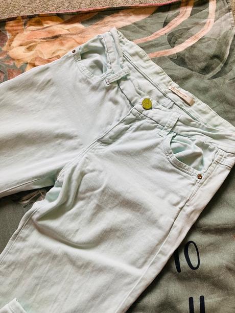 7/8 nohavice tyrkysove stradivarius xs, stradivarius,xs