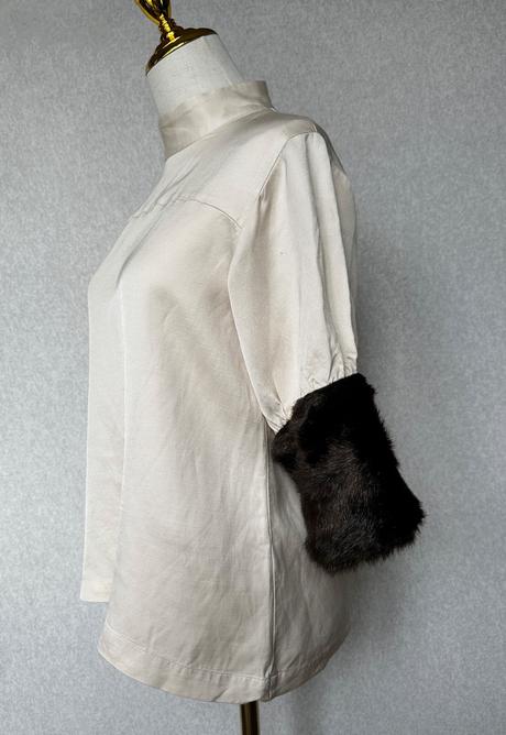 Zara top s kožušinovými rukávmi, zara,xs