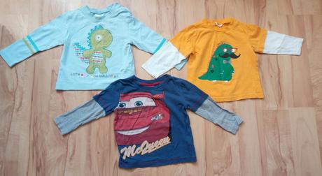 3x tričko dlhý rukáv, veľkosť 86, cherokee,86