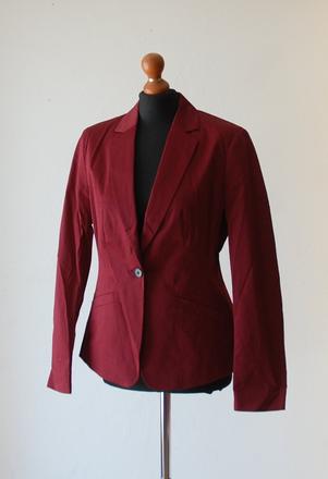 Elegantné bordové dámske sako (blejzer) 38 a 40, timeout,40