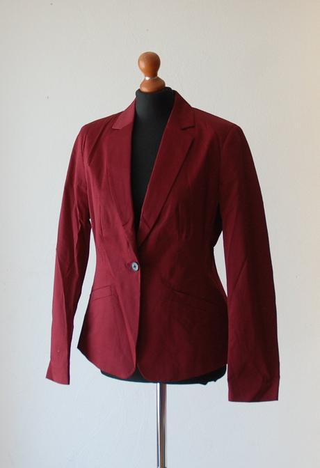 Elegantné bordové dámske sako (blejzer) 38 a 40, timeout,40