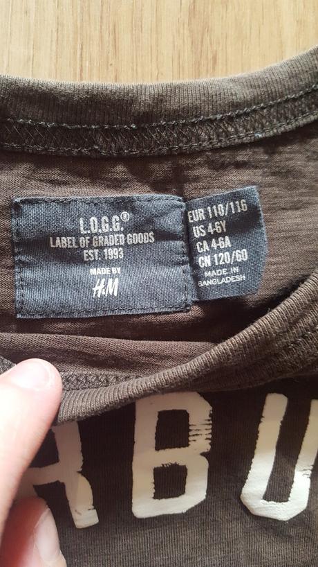 Hnedé tričko 4-6 rokov, h&m,110