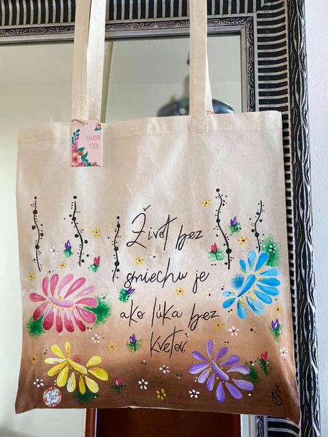 Plátené, ručne maľované tašky, 