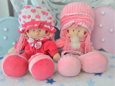 2x textilná bábika, 