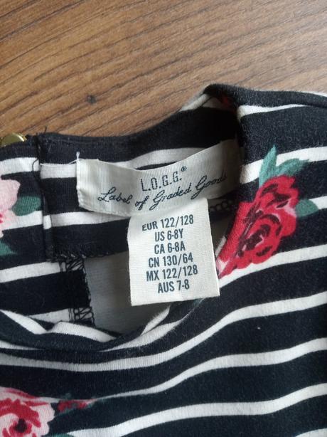 Dievčenské bavlnené šaty, h&m,122