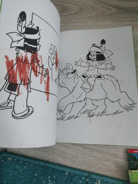 Omaľovánka indián so samolepkami,