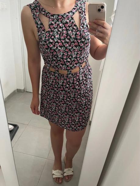 Šaty s kvetmi, h&m,s