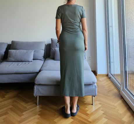 Dlhé zelené elastické saty f&f, m