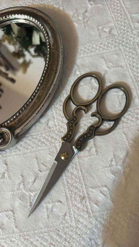 Bronzové vintage nožnice 13 cm,