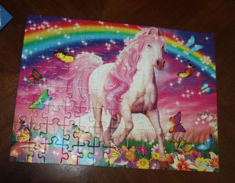 Puzzle duhovy kon s trblietkami 100 xxl, 