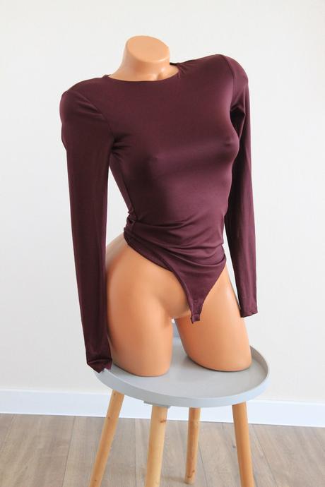 Bordový elastický body top, xs, xs