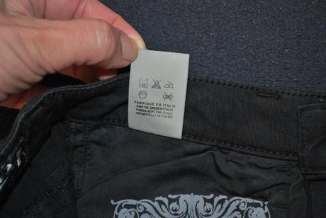 Dámske čierne štýlové džínsy, s