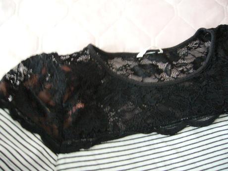 Tričko s krajkou, h&m,48