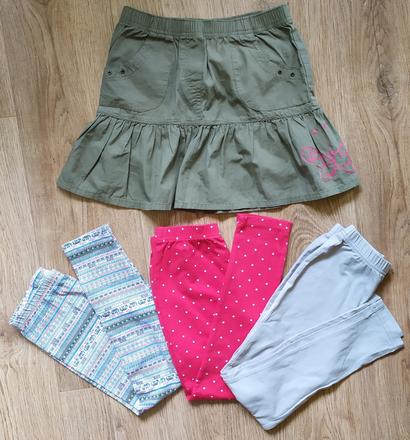 Legíny a sukňa 4 ks, 128