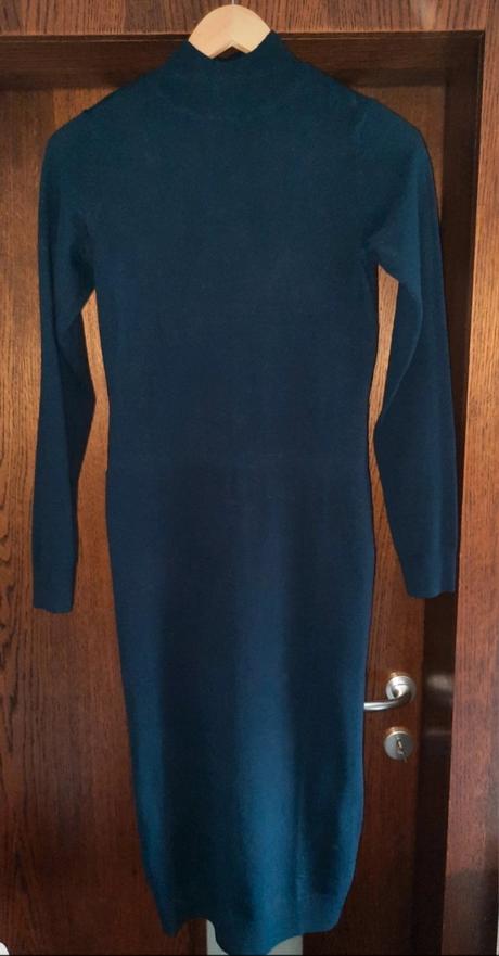 Tmavomodré šaty so stojačikom, bonprix,xs