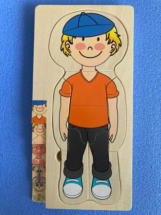 Viacvrstvové puzzle ľudské telo - chlapec, 