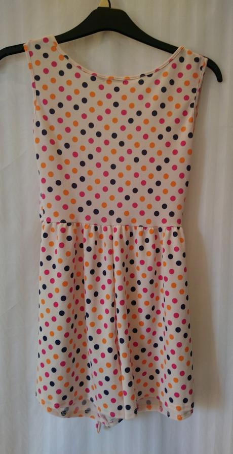 Dámsky elastický bodkovaný letný overal, boohoo, m