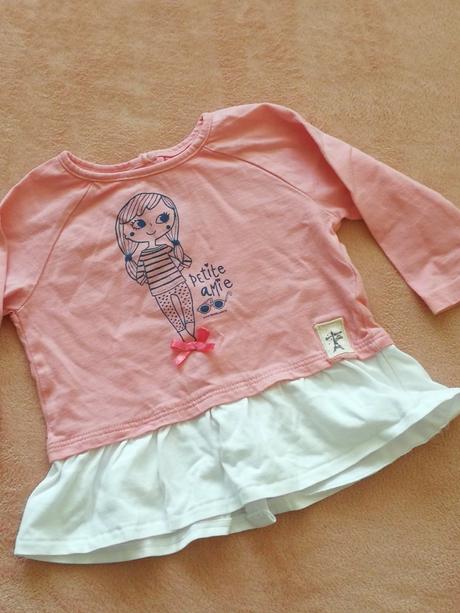 Tričko s volanikom, vertbaudet,74