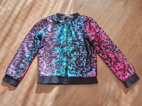 Krásna bunda s flitrami 140, f&f,140
