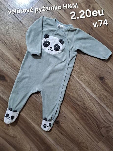 Velúrové pyžamko h&m, h&m,74