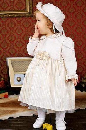 Slávnostné šaty s prímesou ľanu 68-74, 68 / 74