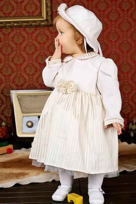 Slávnostné šaty s prímesou ľanu 68-74, 68 / 74