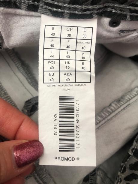 Nohavice s leopardím vzorom, promod,40