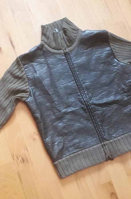 Zaujimavy sveter s koženou, pc 59e, gaudi,m