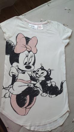 Bavlnené pyžamko s minnie, h&m,128