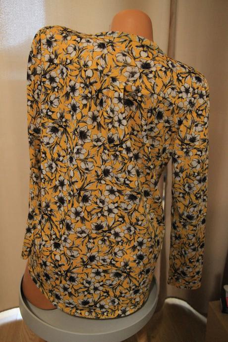 Žltá kvietkovaná blúzka, l, l