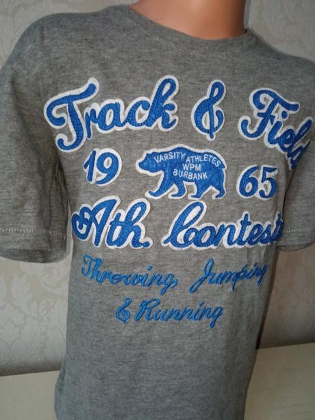 Chlapčenské melírované tričko s nápismi, track&field,128