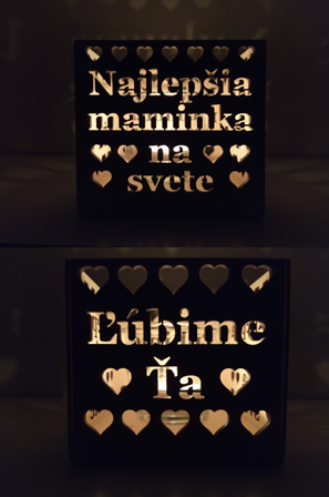 Originálny drevený svietnik pre mamičku, 