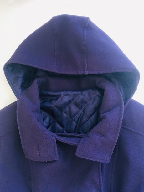 Sýtofialový kabátik s kapucňou, amisu,s