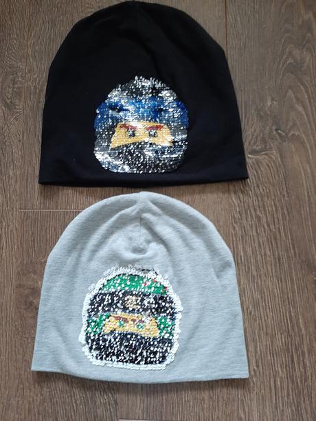 2 ks čiapky lego ninja 110-128, h&m,122