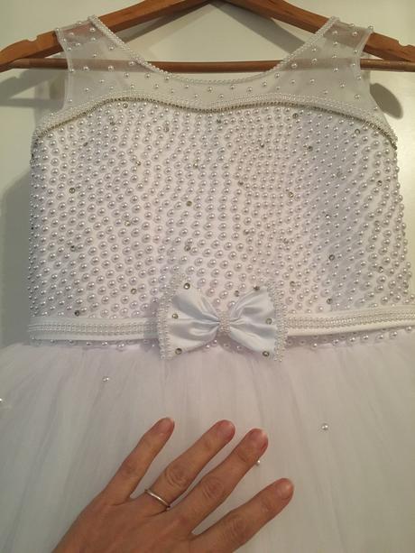 Exkluzívne dlhé biele šaty na prijimanie, svadbu, 128 / 134 / 140 / 146