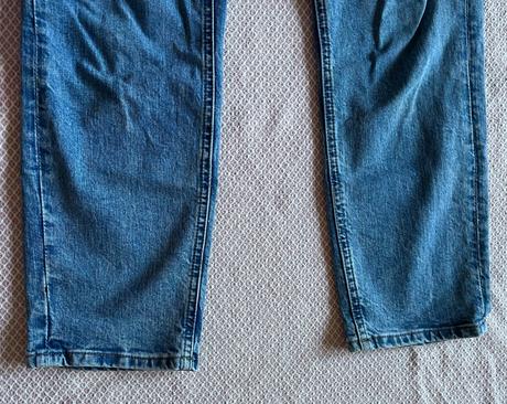 Bledomodré bavlnené džínsy, vysoký pás, h&m, m/38, h&m,m