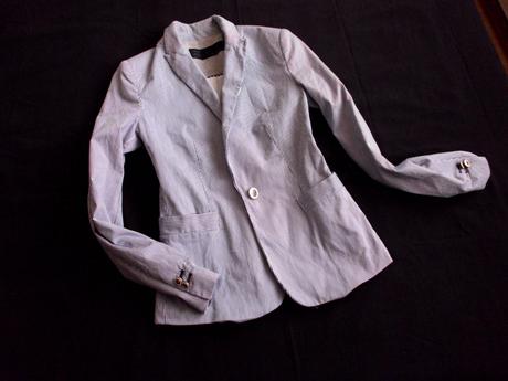 Bielo modrý tenký pásik, zara,s