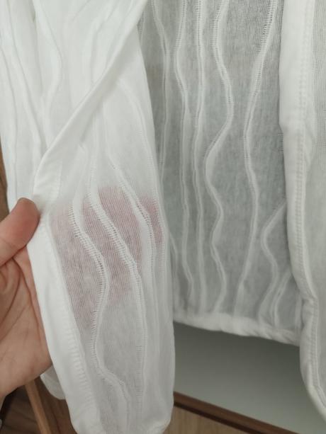 Biele priesvitné sako veľ. xl, xl