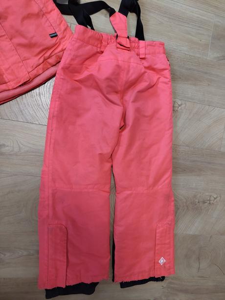 Neonovo ruzove oteplovacky+bunda, crivit,128