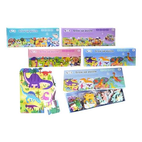 Drevené puzzle dino, 