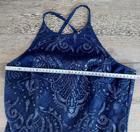 Spoločenské šaty s flitrami salsa, 34